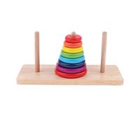 Color Rings Stacking Toy Wooden Toy Kids Early Educational Game Big