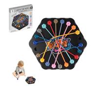 Color Rope Games Board - Lacing Untangling Toy, Board Games Kid, Small Interactive Table Play Game, 2-4 Player Holiday, Puzzle Toy, for Family Game Night