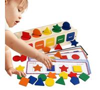 Color Shape Matching Toy,Logical Thinking Activity - Color Sorting Matching Puzzle Game,for Preschoolers Boys Home ravel Kindergarten Car Rides
