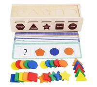 Color Shape Matching Toy - Wooden Logical Thinking Trainer | Shape Color Learning Matching Puzzle,for Preschoolers Boys Home ravel Kindergarten Car Rides