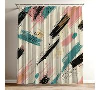 Color Shower Curtain Extra Long Shower Curtain 120 x 150 cm / 47 x 59 inch, Soft Polyster Fabric, Quick Dry, 3D HD Printed Includes 12 Plastic Hooks,Durable Bathroom Curtains for Bathroom Element Wy-4