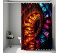 Color Shower Curtain, Shower Curtains Dream Bathroom Curtains with 12 Hooks, HD Printing Waterproof Bath Curtain Quick-Drying Washable for Wet Room, Bathroom Decor, Shower Stall 90x200cm -ly25072NN