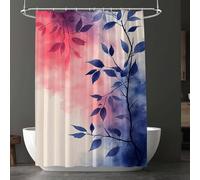 Color Shower Curtain, Waterproof Extra Long Curtains for Bathroom Decor, Luxury Weighted Shower Curtain Leaves, for Bathroom Window Curtains, Quick Dry Wet Room, W 180 x L 240 cm(W 71" x L 95") D-9277