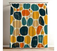 Color Shower Curtain Waterproof Garden Shower Curtain with Hooks, 3D HD Polyester Waterproof Decoration with 12 Hooks Durable and Washable, Element Large Bathroom Curtains 120cm x 150cm for Tub Wy-189