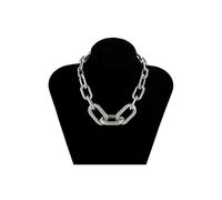 (Color Silver Color 9) High Quality Punk Lock Chain Declaration Necklace Women Hip Hop Twisted Thick Gothic Jewelry Necklace Steampunk