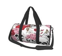 (Color Skulls) Print Round Large Travel Bag - Multi-Compartment Organizer Lightweight for Trips & Sports