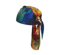 color skulls Print Skull Headwrap Under Helmet Cycling Cap Lightweight Quick Dry Adult Gift One Size