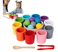 Color Sorting Cups, Educational Sort Toys, 1.54 Inches Children Early Learning Game, Preschool Math Sensory Activity, Interactive Training Tool for Kids, Gift Supplies Accessories for Boys and Girls
