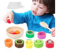 Color Sorting Fruit Game - Fake Fruit Toy Set, Interactive Learning Activity, Long Lasting | Quality Product Practical Preschool Educational Tool for Motor Skills, Classification, Cognition