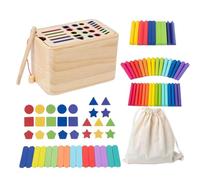 Color Sorting Game - Wooden Hue Matching Set kids Sensory Learning Kit, Educational Shade Cognition Activity | Fine Motor Skill Builder Toy, Preschool Puzzle Challenge 6-18 Months Kids
