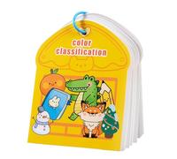Color Sorting Quiet Paste Book, Digital Cognition Busy Book, Workbook Activity Binder, Learning Activities Busy Booklet, Travel Activity Board, Autism Learning Materials Toy for Toddler (Yellow)
