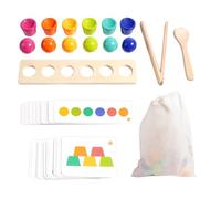 Color Sorting, Safe Materials, 1 Set, Rainbow Colored Sorting Ball In Cup, Clip Bead Arranging Set, Easy To Use, For Boys, Girls, Ages 3+
