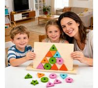Color Sorting Sensory Toys - Color Rainbow Rings Educational Games - Kids Shape Matching Learning Toys - for Preschool Classroom Home Travel Birthday Kids Boys Girls