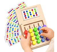 Color Sorting Sensory Toys - Logic Slide Puzzle Board, Cognitive Brain Teaser Game, Frictionless Sliding Piece Mechanism, Strategic Pattern Matching Challenge, Educational Mental Development Accessory