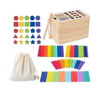 Color Sorting Toy Educational Sensory Matching Games Wooden Sorting and Stacking Toys Educational Learning Matching Game for Boys Girls