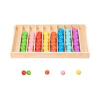 Color Sorting Toys,Color Learning Balls Game,Wooden Toddler Educational Toy - for Boys Girls Classroom Homeschool Kindergarten Tutoring Travel Birthday Christmas Stocking Stuffer