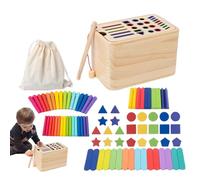 Color Sorting Toys, Educational Sensory Matching Games, Wooden Shape Color Sorter Motor Skills Toys for 6-18 Months Old Boy Children