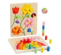 Color Sorting Toys, Wooden Color Recognition Game, 5.91x7.09in, Educational Toy, Fine Motor Skill and Developmental Learning, Ideal for Preschool Kids Ages 3 Plus, Classroom Use