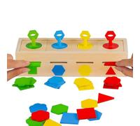 Color Sorting Toys - Wooden Intelligence Boost Activity Box, Interactive Shape Sorter Learning Tool, Engaging Education Game | Colors Matching Toy for Classroom Daycare Homeschool Travel