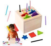 Color Sorting,Wood Educational Color Toys - Toddler Educational Game - for Kids Homeschool Kindergarten Preschool Tutoring Travel Birthday Christmas Stocking Stuffer Playroom