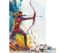 Color Splash Archer Paper Jigsaw Puzzles for Adults, 1000 Piece Puzzle Educational Games Jigsaw Puzzle Gifts for Christmas Birthday 38x26cm/1000pcs