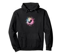 Color Splash Dance Silhouette Pullover Hoodie