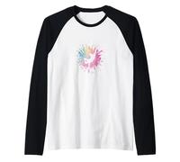 Color Splash Dance Silhouette Raglan Baseball Tee