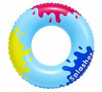 Color Splash Inflatable Swimming Ring, PVC Pool Float Tube In Paint Drip