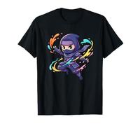 Color Splash Ninja Gamer Anime Kids Hero T-Shirt