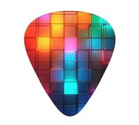 Color square 12 Pack Guitar Picks Plectrums with Organizer Storage Box, ABS Material Picks for Acoustic & Electric Guitar, 3 Thickness Options