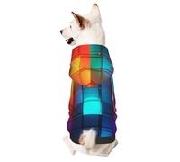 Color Square Pet Clothes for Dogs - Soft and Warm Dog Hoodie Sweater, Suitable for Small and Medium-Sized Dogs and Cats,Black