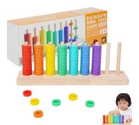 Color Stack Challenge, Color Stack Match Game, Stacking Blocks, Color Sorting Sensory Toys, Counting Blocks, Montessori Learning Activity Color Matching Games Educational Toy For Boys Girls Ages 3+(A)