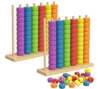 Color Stack Game, 60 PCS Color Matching Stacking Ring Puzzle Game, Fast Pattern Challenge Ring Stack Puzzle for 2 Players - Competitive Tabletop Brain Teaser for Family Game Night (2PCS)