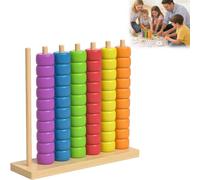 Color Stack Game Fast-Paced Ring Stacking Puzzle for 2 Players Speed Matching Strategy Competition Tabletop Brain Teaser for Family Game Night (Style A)