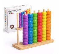 Color Stack Game, Fast Pattern Matching Ring Stacking Challenge, Competitive Tabletop Brain Teaser for Family Game Night, Includes Racks, Rings and Challenge Cards (2Pcs)
