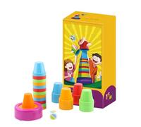 Color Stacking Challenge Game for Adults Matching Cups Set with Cards and Bell Fast Paced Sorting and Stacking Game for Party Travel and Family Fun (1pc)