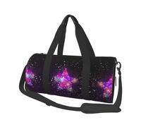 Color Stars Large Round Travel Duffel Bag,Extra Large Capacity Foldable Gym Bag with Removable Shoulder Strap,Durable Canvas Carry-On Bag for Sports