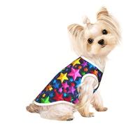 Color Stars Print Pet T-Shirt, Sleeveless Pullover Vest For Small Puppy Kitten Indoor Outdoor Wear