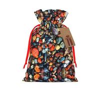 Color Stones Hippie Drawstring Gift Bags Small Item Treats Wrapping Storage Bags Christmas Birthday Party Holiday