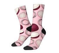 Color Stretchy Gingerbread Man Bell Funny Socks Novelty Casual Crew Crew Socks Contrast Color Design For Women Men