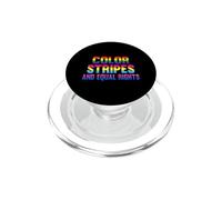 Color Stripes And Equal Rights LGBTQI Ally Pride Month PopSockets PopGrip for MagSafe
