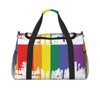 Color Stripes Travel Duffel Bag Weekend Bag Weekender Overnight Carry On Hand Bag Workout Sport Hospital