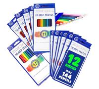 Color Swell Bulk Colored Pencils, Pre-Sharpened, 12 Packs (144 Total)