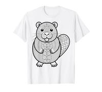 Color the Beaver Mandala Yourself T-Shirt
