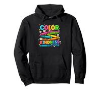 Color The World With Kindness Crayon Art Pullover Hoodie