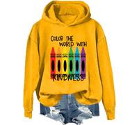 Color The World With Kindness Hoodie, Color The World With Kindness Shirt, World Kindness Day Teacher Sweatshirt Yellow