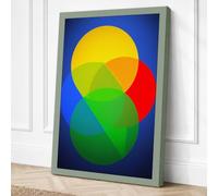 Color Theory Circles Canvas Wall Art Print 18x12 Inch (46 x 30 cm)
