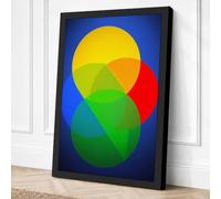 Color Theory Circles Canvas Wall Art Print 18x12 Inch (46 x 30 cm)