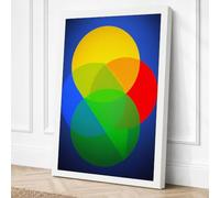 Color Theory Circles Canvas Wall Art Print 24x16 Inch (61 x 41 cm)