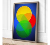 Color Theory Circles Canvas Wall Art Print 30x20 Inch (76 x 51 cm)